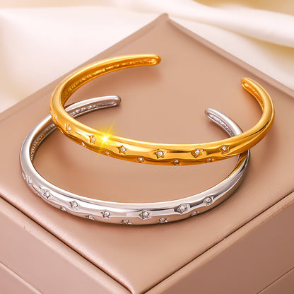 18K Five-Pointed Star Inlaid Women's Bracelet
