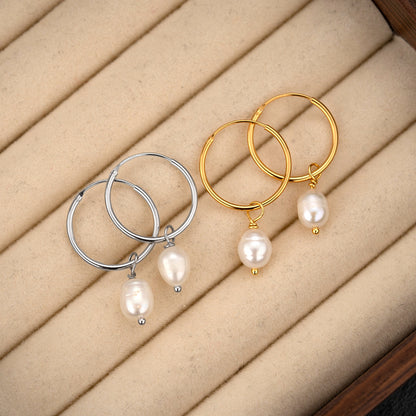 s925 Versatile Baroque Pearl Earrings, stylish ear les and earrings
