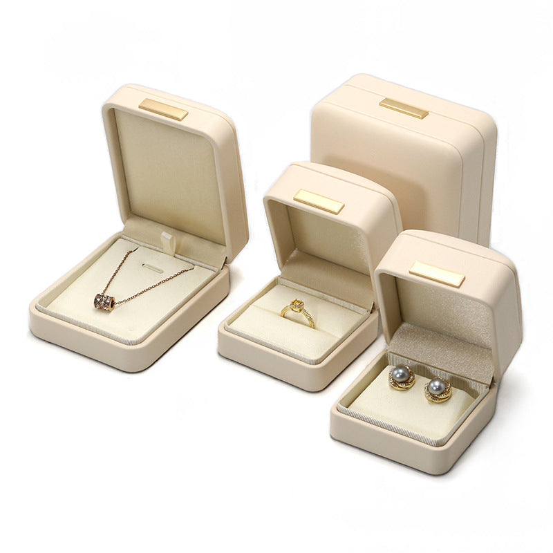 PU leather jewelry box, microfiber ring box, stud box, pendant box, jade bracelet box, bracelet box, long chain box