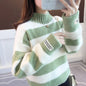 Chenille Striped Pullover Knit Sweater
