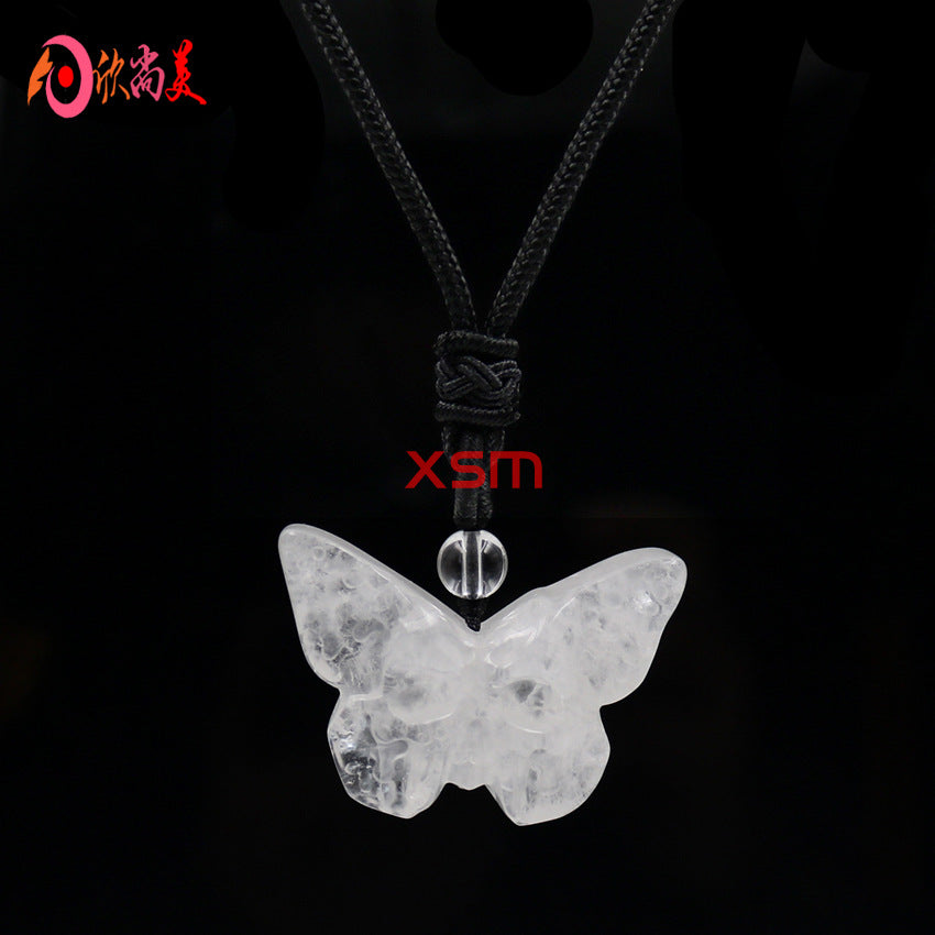 Autumn and winter crystal  carved animal pendants and necklaces for women
