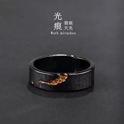 Mobius strip ring design for men's trendy and high-end style, index finger and women's couple rings