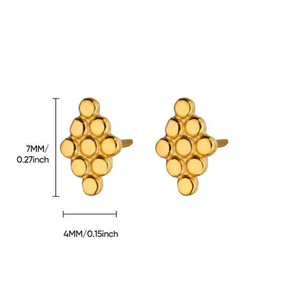 Trendy 18k earrings, high-end three-dimensional stud earrings and earrings