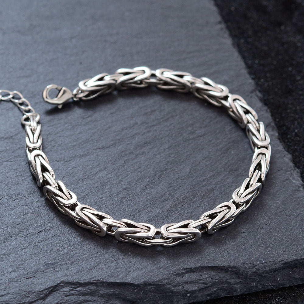 Peace Print Keel Twist Woven Bracelet