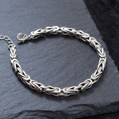 Peace Print Keel Twist Woven Bracelet
