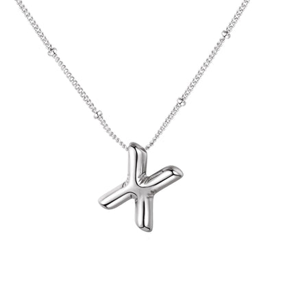18K balloon letter silver bubble 26 English pendant ornaments