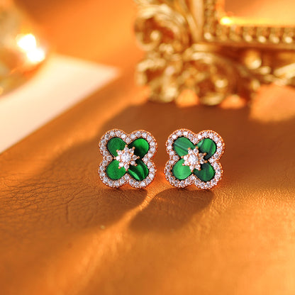 The wind color earrings exude a high-end feminine charm and are elegant, grand and exquisite earrings
