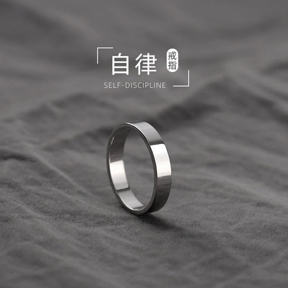 Mobius strip ring design for men's trendy and high-end style, index finger and women's couple rings