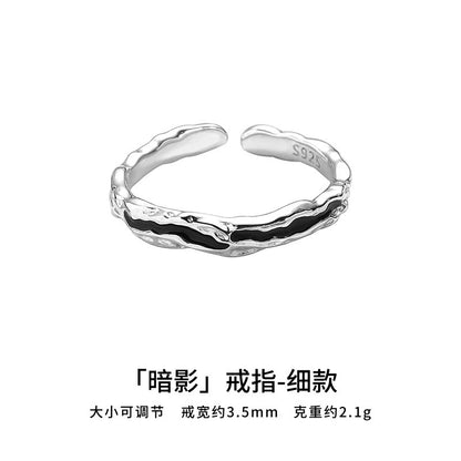 Mobius strip ring design for men's trendy and high-end style, index finger and women's couple rings