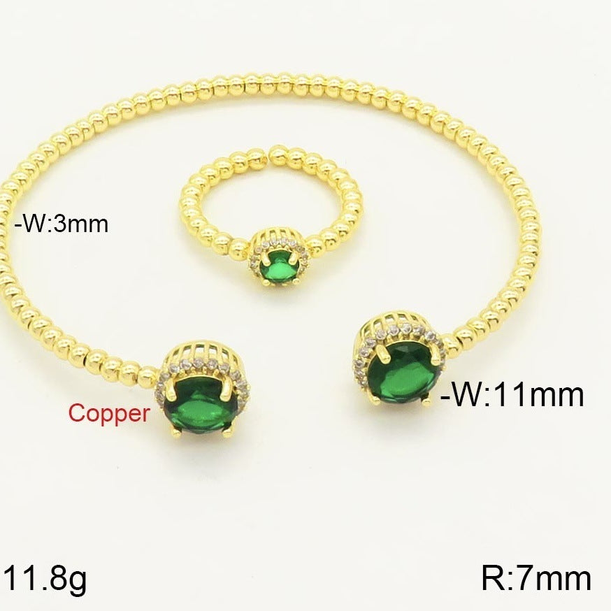 18K Micro-Inlaid Adjustable Colour Bracelet