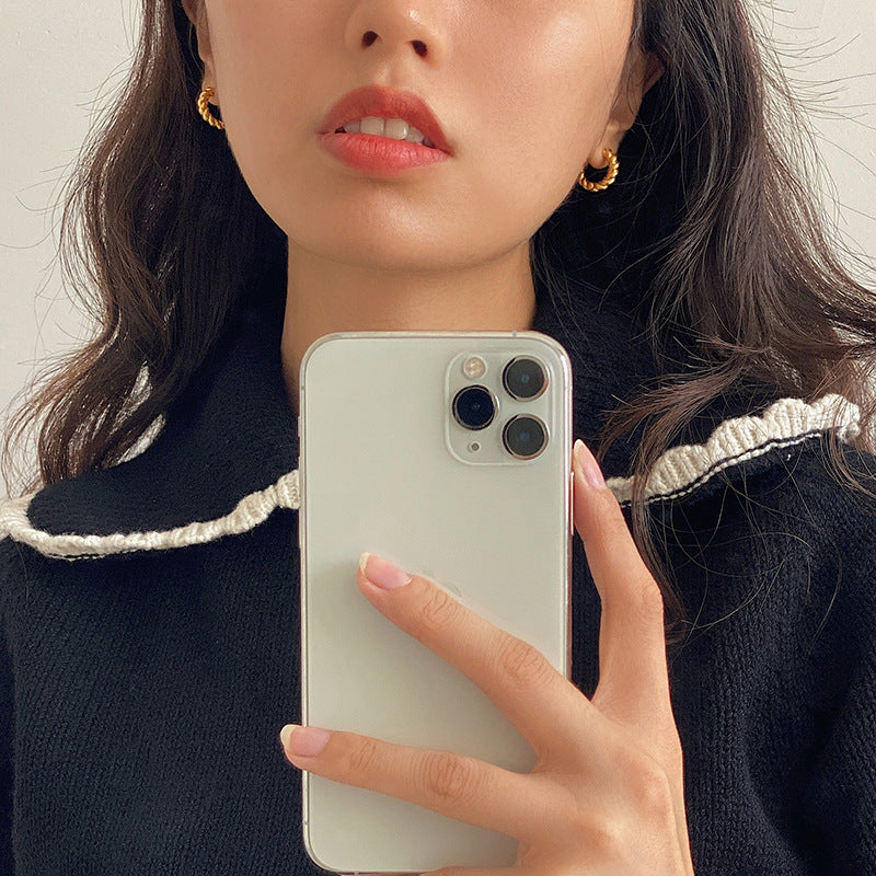 Twisted ring earrings, trendy twisted twist ear rings, design sense, all stud earrings, women's earrings