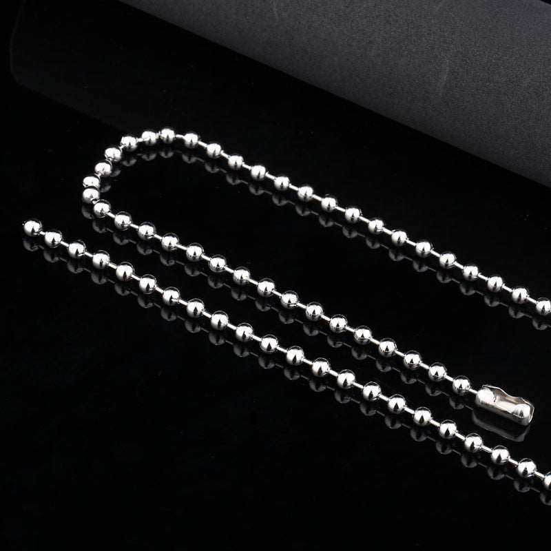 The Iron Warrior decorative round bead chain is a trendy and versatile pendant with a unique charm
