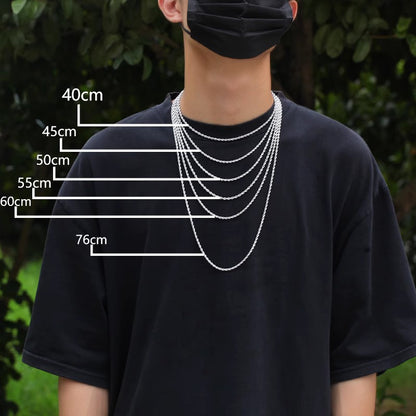 A versatile color twist chain, plain chain and twisted rope necklace for boys
