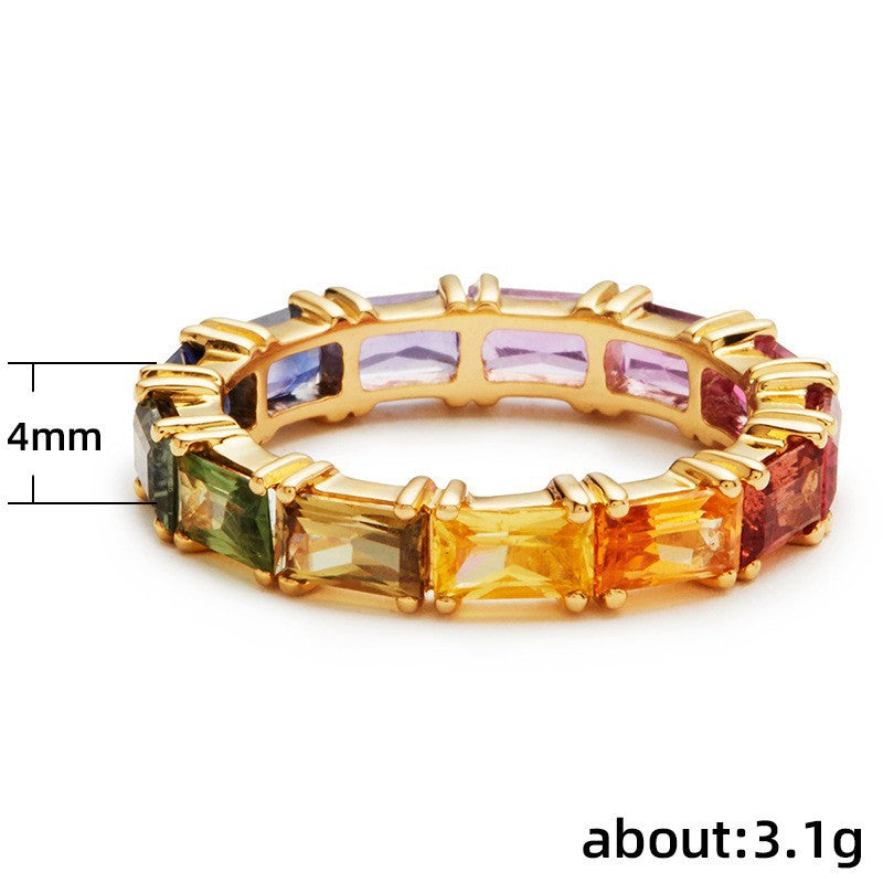Rainbow Coloured Ladies' Ring