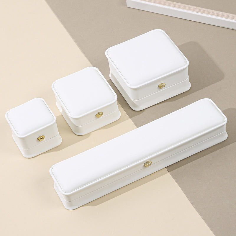 Crown Waist-cinching PU leather jewelry box