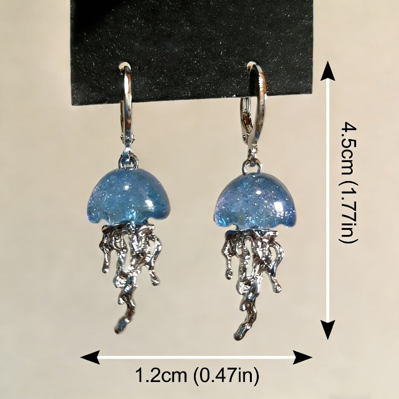 New sweet and versatile style blue mother pendant earrings
