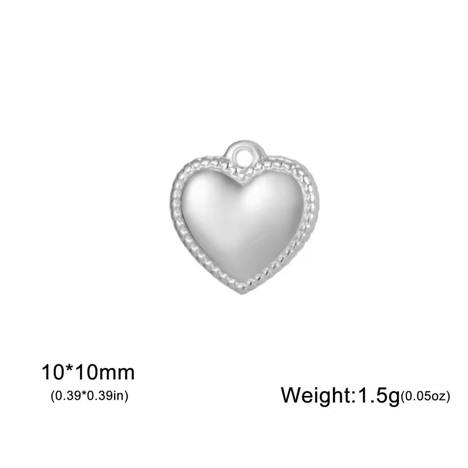 Heart-shaped sun star pendant earrings bracelet jewelry making pendant
