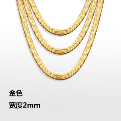 18K Flat Serpentine Chain Bracelet