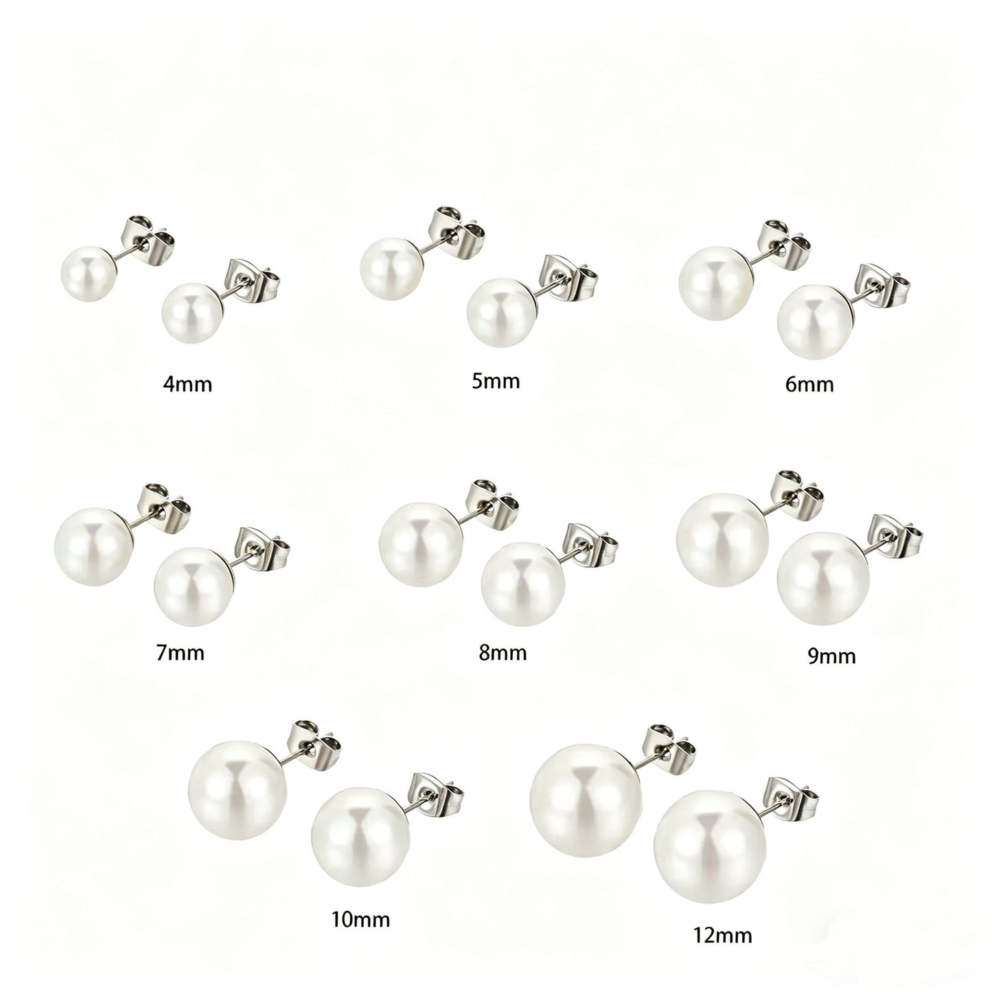High-end earrings, pearl stud earrings, butterfly earplug style earrings