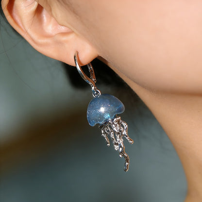 New sweet and versatile style blue mother pendant earrings