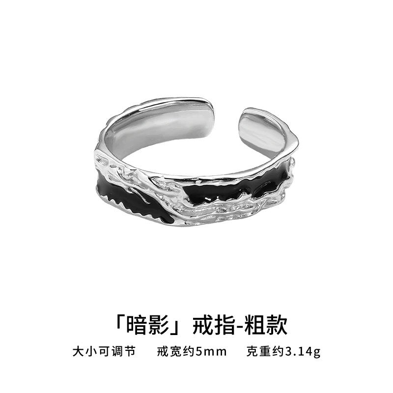 Mobius strip ring design for men's trendy and high-end style, index finger and women's couple rings