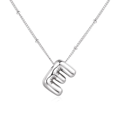 18K balloon letter silver bubble 26 English pendant ornaments