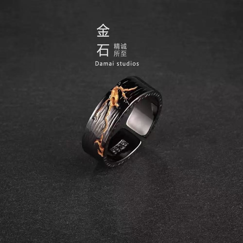Mobius strip ring design for men's trendy and high-end style, index finger and women's couple rings