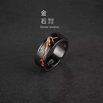 Mobius strip ring design for men's trendy and high-end style, index finger and women's couple rings