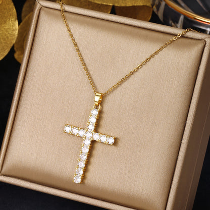 The wind color full cross design sense pendant chain decoration
