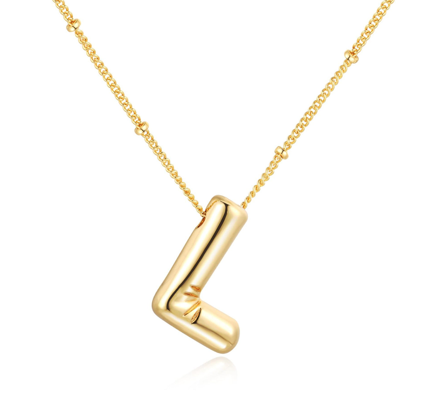 18K balloon letter silver bubble 26 English pendant ornaments