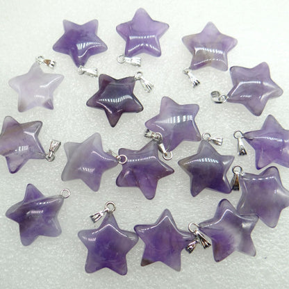 crystal agate five-pointed star pendant accessory jewelry star pendant