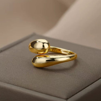 Adjustable color opening, lightweight luxury ring, ladies' irregular opening, ooth drip ring