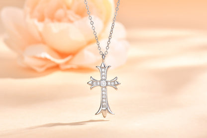 The new European and American cross necklace features a niche design and is suitable for both men and women. It is a fashionable and individual pendant that has become a popular online accessory