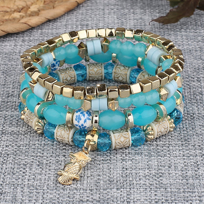 Bohemian Crystal Tassel Beaded Bracelet