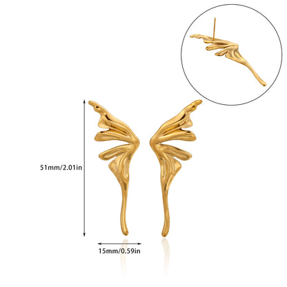 Trendy 18k earrings, high-end three-dimensional stud earrings and earrings