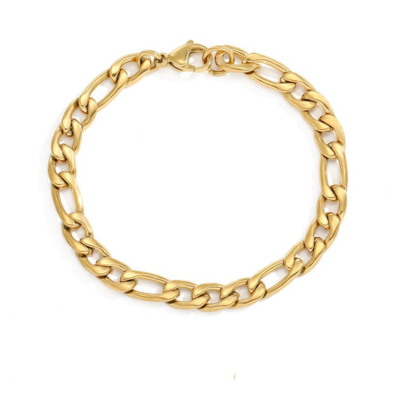 Figaro Chain Couple Bracelet
