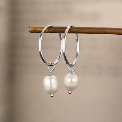 s925 Versatile Baroque Pearl Earrings, stylish ear les and earrings