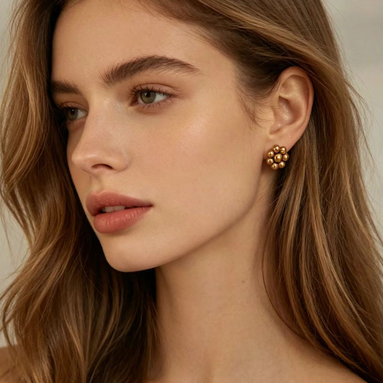 Selected black and white oil-dripping irregular square ear studs with a all design and tassel for women