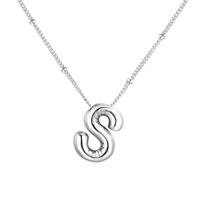 18K balloon letter silver bubble 26 English pendant ornaments