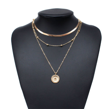 Multi-layer lotus pendant accessory for women's chain decoration