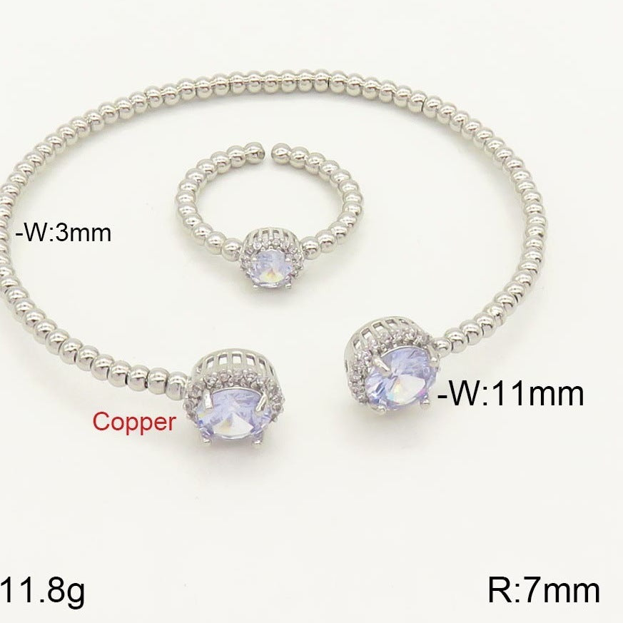 18K Micro-Inlaid Adjustable Colour Bracelet