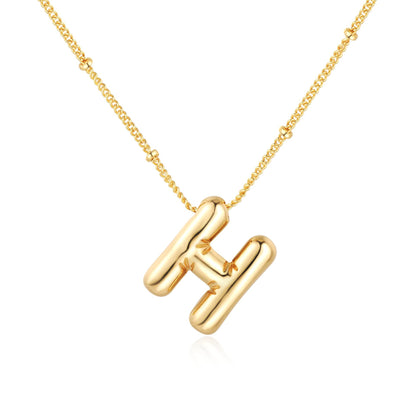 18K balloon letter silver bubble 26 English pendant ornaments