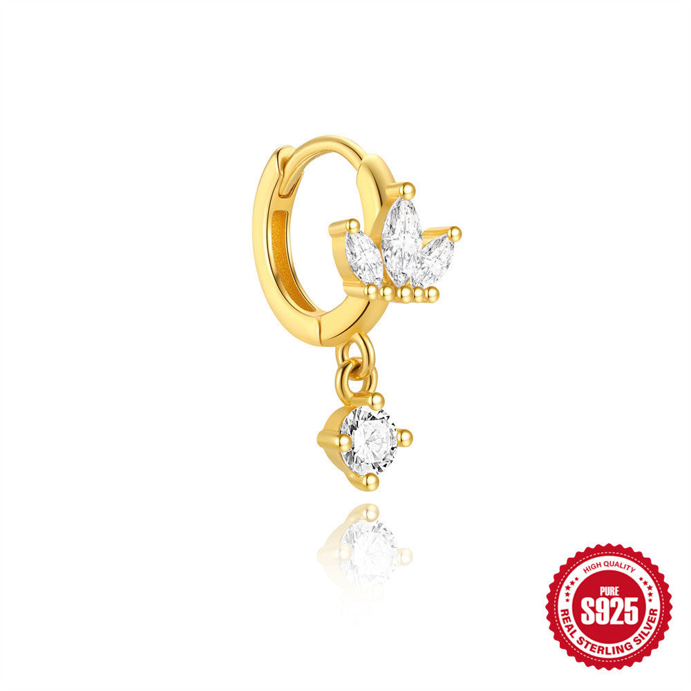 Stacked Style s925 basic horse eye set combination cartilage earring les