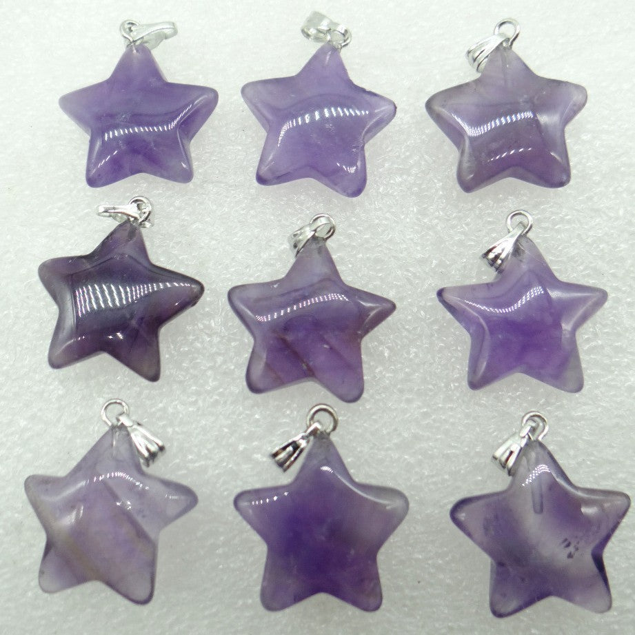 crystal agate five-pointed star pendant accessory jewelry star pendant
