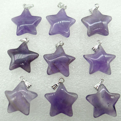 crystal agate five-pointed star pendant accessory jewelry star pendant