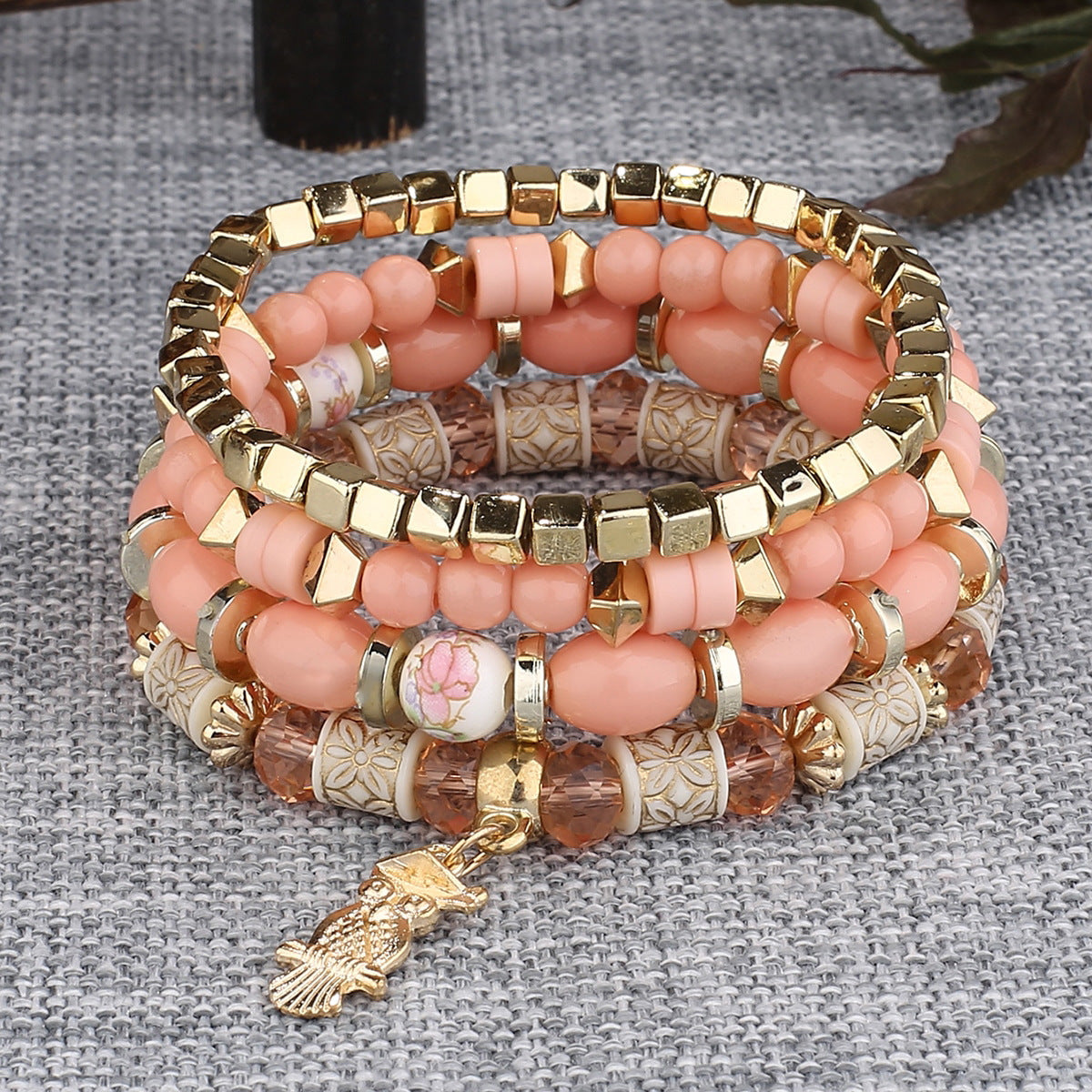 Bohemian Crystal Tassel Beaded Bracelet