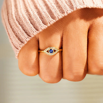 S925 Devil Evil Eye Ring Women's Auction Versatile Food Ring Bracelet