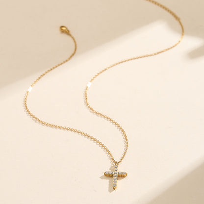 The style of a woman with a large cross chain