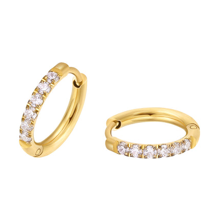 The circular color earrings are versatile. The round coil is slightly inlaid with ear loops and earrings, and the ear rings are straight for hair