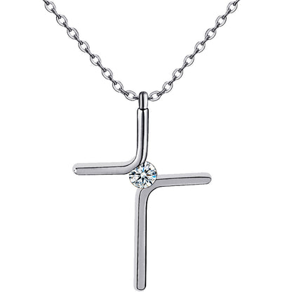 Cross pendant three-color chain women's accessory